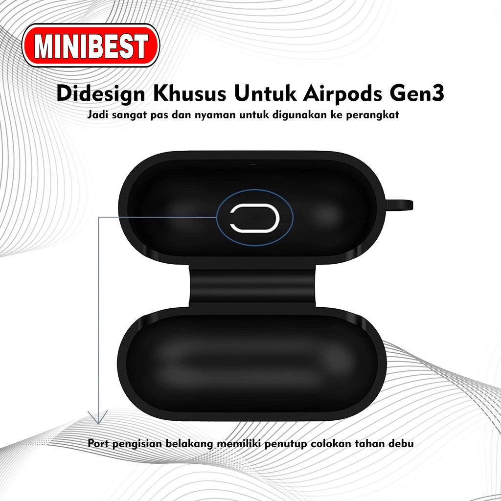 MINIBEST Case / Casing MB_Pods 3rd Generation (Premium Silicone Softcase + Free Hook) by minibest Indonesia