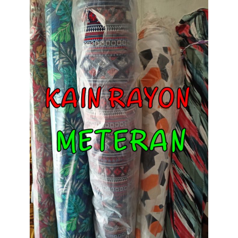 KAIN RAYON ROTARI METERAN | VISCOSE ROTARY GRADE A (per 0.5m)