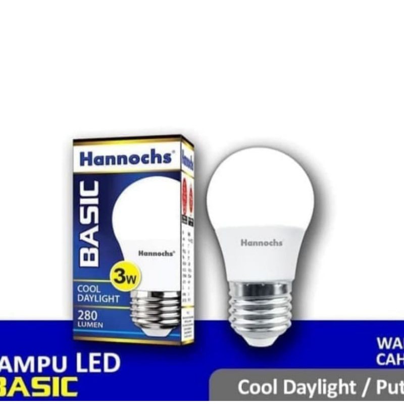 Lampu Led  Basic Hannochs 3w/5 Watt 7w/7Watt 9w/9Watt 11w/11 Watt 14w/14 Watt 17w /17Watt Bolam