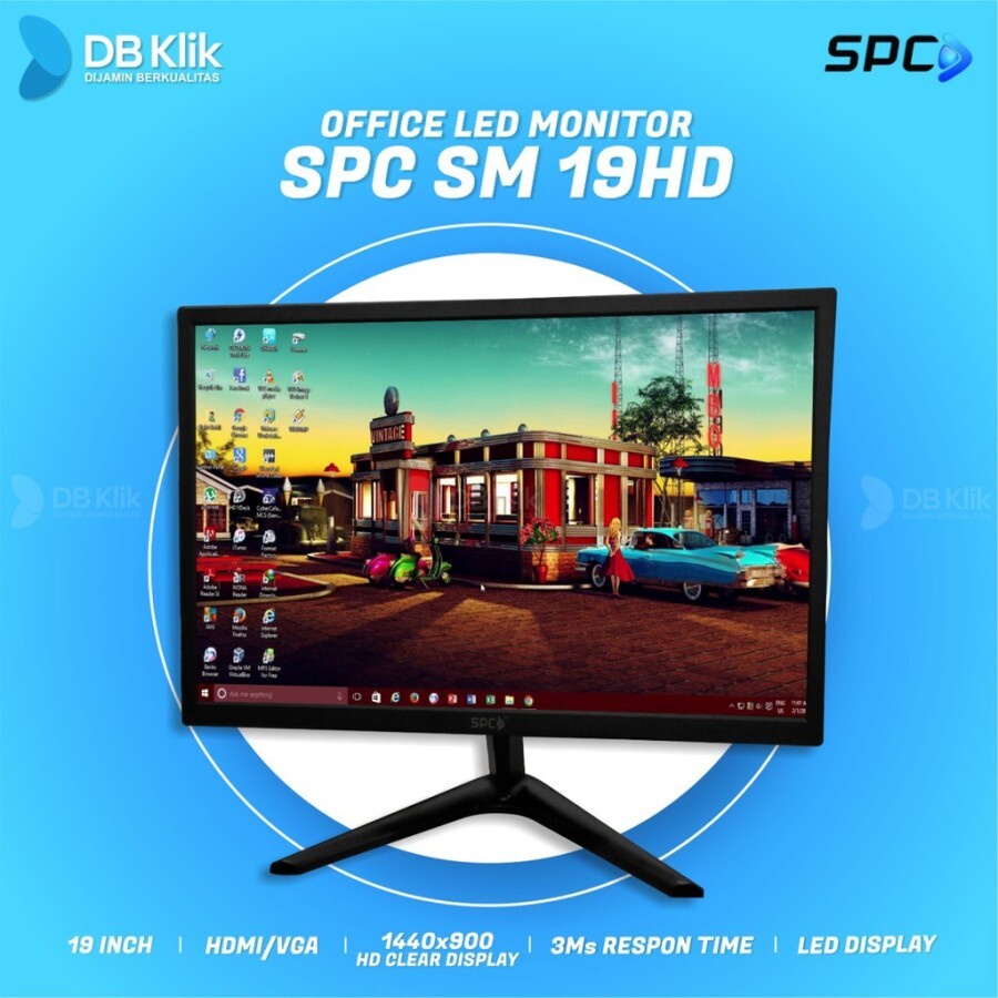 SPC Monitor LED SM19HD Black