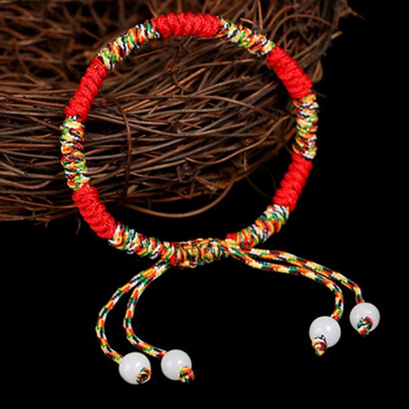 Gelang Tali Simpul Tenun Handmade Dapat Disesuaikan Gaya Retro Untuk Pria Dan Wanita