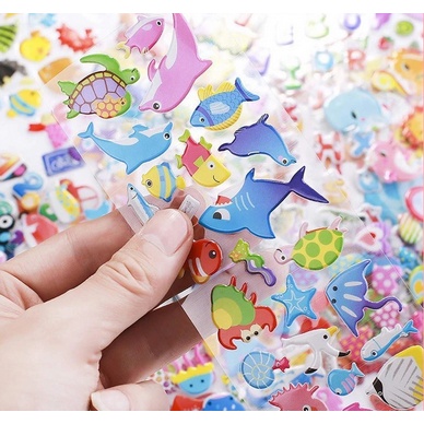 PERLEMBAR Stiker Timbul RANDOM Cute Sticker Embossed Decoration Album Decor Mainan Anak 3D Karakter Binder Koleksi Collect Lucu Karakter Hias Hiasan Aksesoris Paper Kids Art Deco Motif Accessories Deco Planner DIY Gambar Buku Plastik Murah Grosir Prakarya