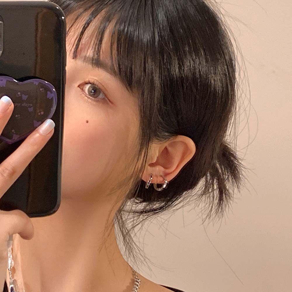 Mxbeauty Telinga Tulang Gesper Hip-hop Vintage Aksesoris Pesta Perhiasan Telinga Lingkaran Anting Kecil Gaya Korea Anting Hoop Bulat