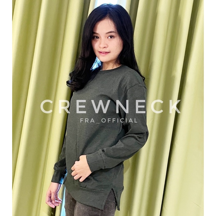 crewneck sweater rib premium wanita / sweater wanita Rib