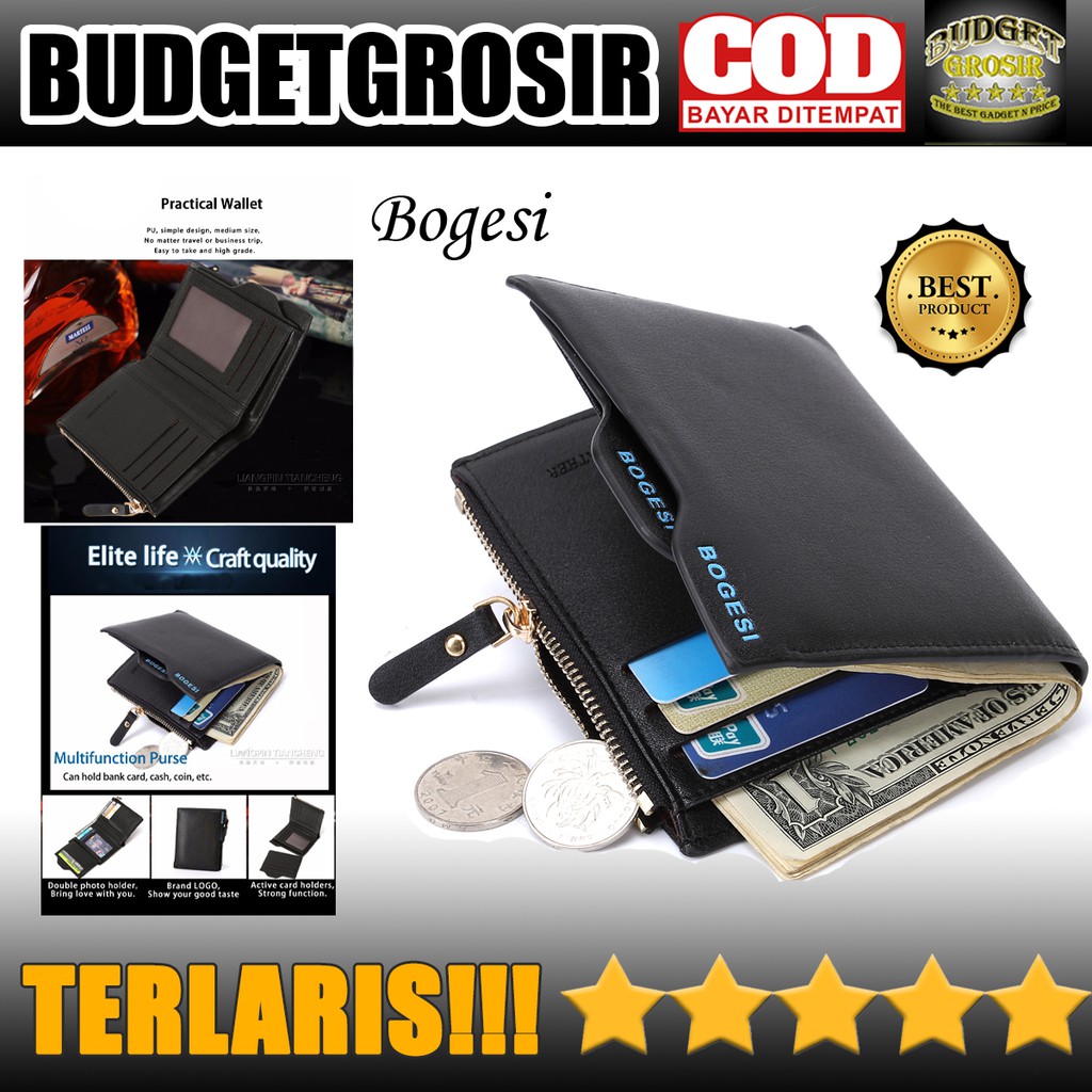 Bogesi Dompet Kulit Pria - BOGESI836 - Black--Rhodey