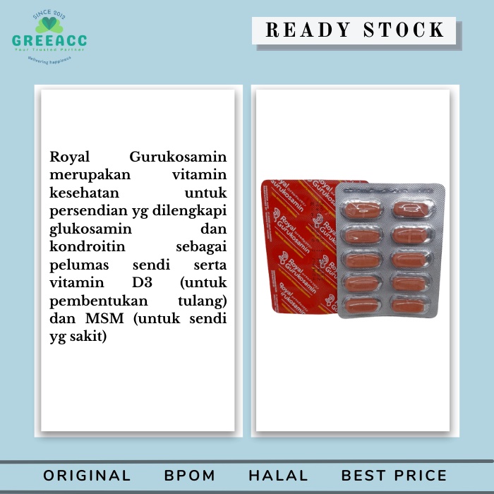 royal gurukosamin 1200 mg / obat persendian - perstrip