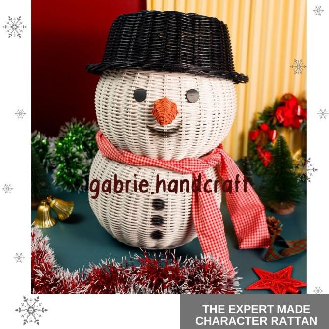 

[COD] ROTAN SNOWMAN FULL BADAN - TEMPAT HAMPERS NATAL / SOUVENIR CHRISTMAS [COD]