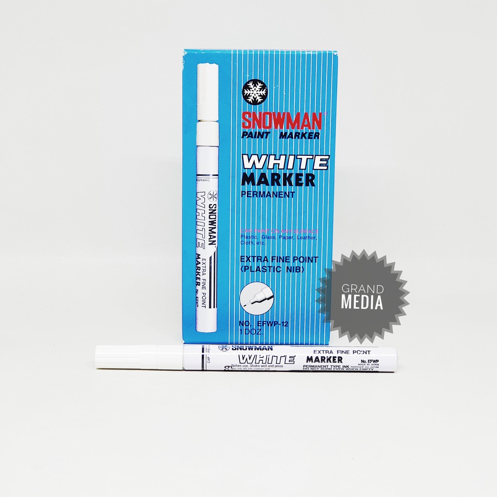 

[GRAND MEDIA] SPIDOL SNOWMAN PERMANENT EFWP-12 WHITE / PUTIH