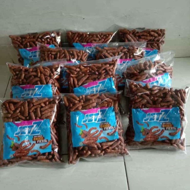 

Jual snack kiloan murah jetz coklat 240gr