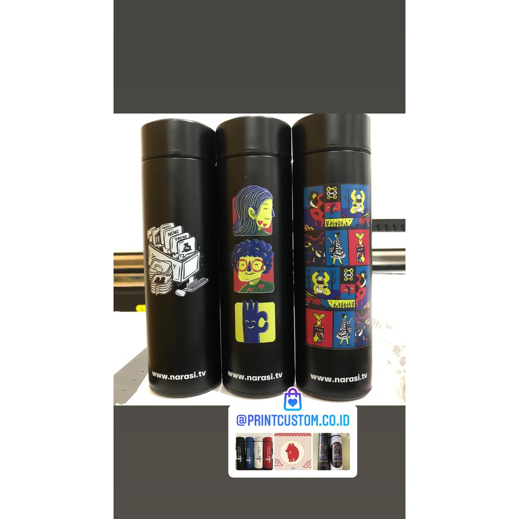 Tumbler Led Suhu Custom Nama / Logo 500 ml - Tumbler Doff / Glossy