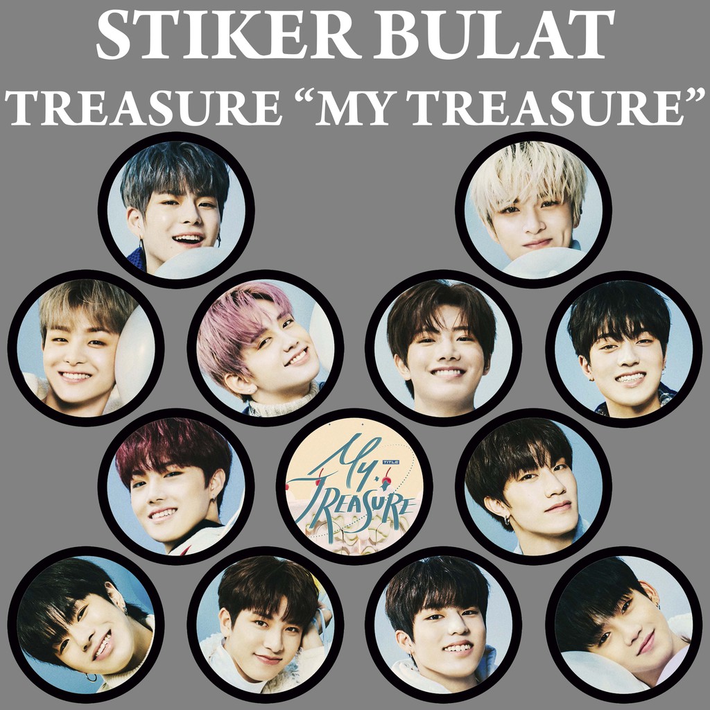 [READY STOCK] Bulat Stiker TREASURE MY TREASURE Kpop Murah