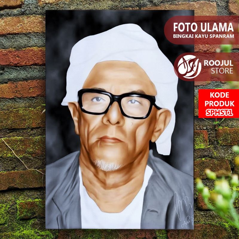 Foto Habaib Kyai Ulama Bingkai kayu spanram ukuran 40x60
