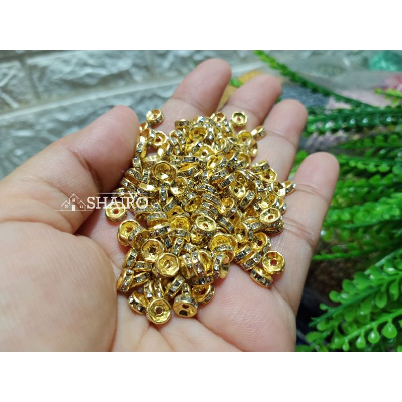 Spacer Rondel ORIGINAL 6mm/ pembatas mutsin / Spacer / Pembatas Mote / Rondel Donut / Juntai