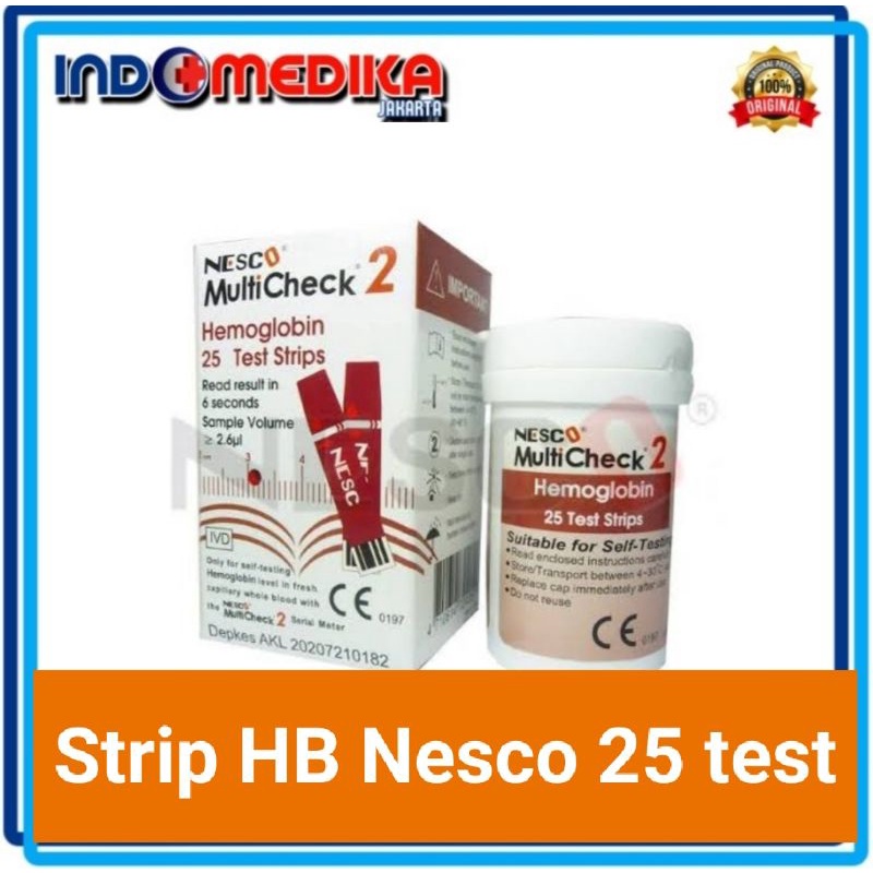 Jual Nesco Hemoglobin strip / Nesco Multicheck 2 Hemoglobin / nesco Hb ...