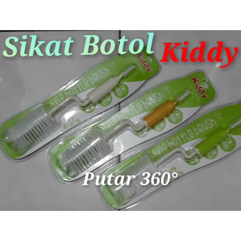 SIKAT BOTOL 2 IN 1 , NYLON BRISTLE , ROTATING HANDLE  &quot;KIDDY&quot;