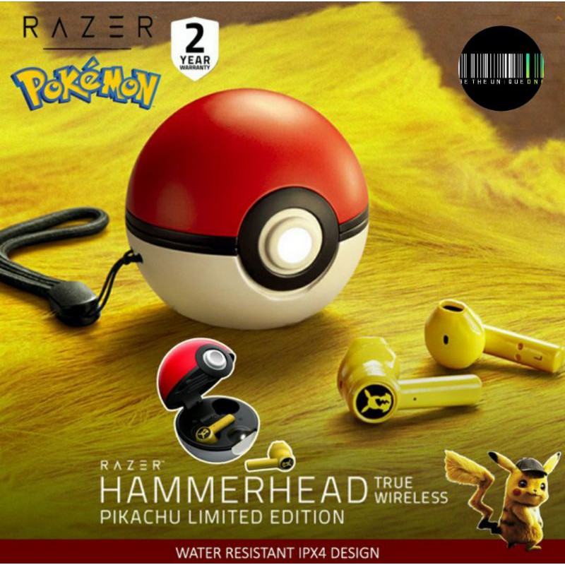 RAZER HAMMERHEAD TWS EARBUDS X POKEMON PIKACHU EDITION LIMITED.
