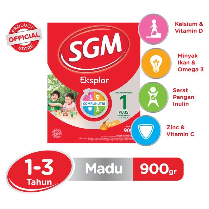 SGM EKSPLOR 1+ MADU 900 GR GA_Susu SGM Bayi / Balita 1 Plus 900GR