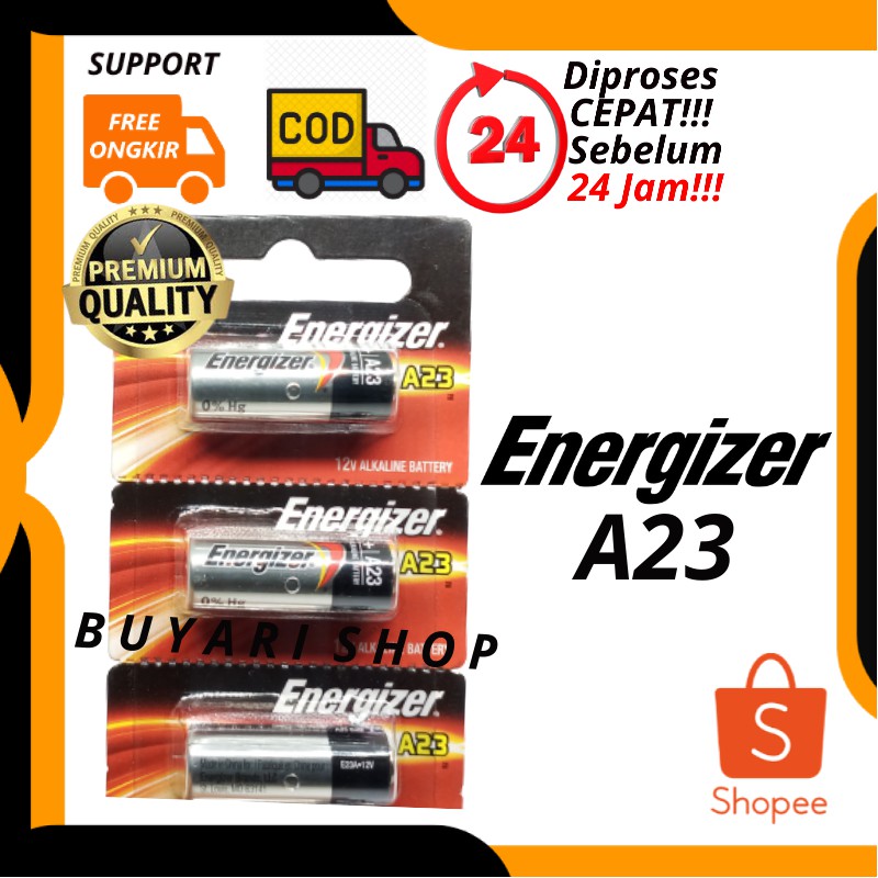 Jual BEST QUALITY !! BATERAI ENERGIZER 23A BATRE Remote Mobil GP A23 ...