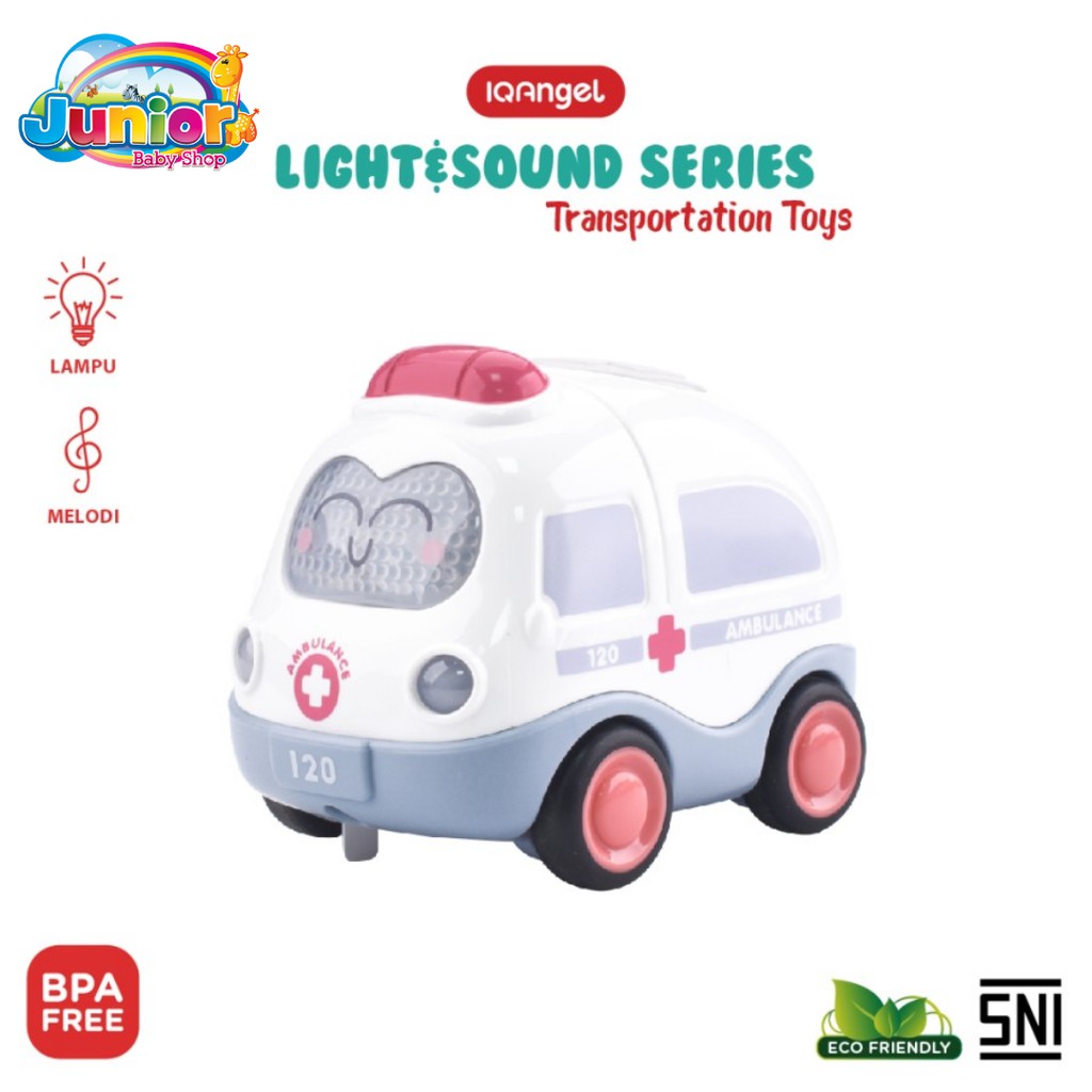 IQ Angel Light&amp;Sound Transportation Car Toys (Pastel)