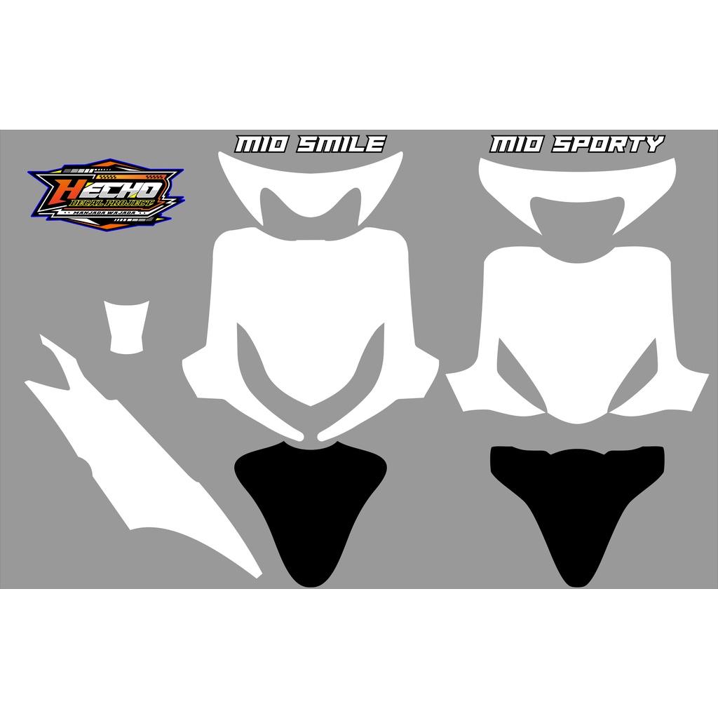 DECAL MIO SMILE SPORTY STIKER DEKAL MIO KARBU  FULL BODY NO STRIPING POLOS