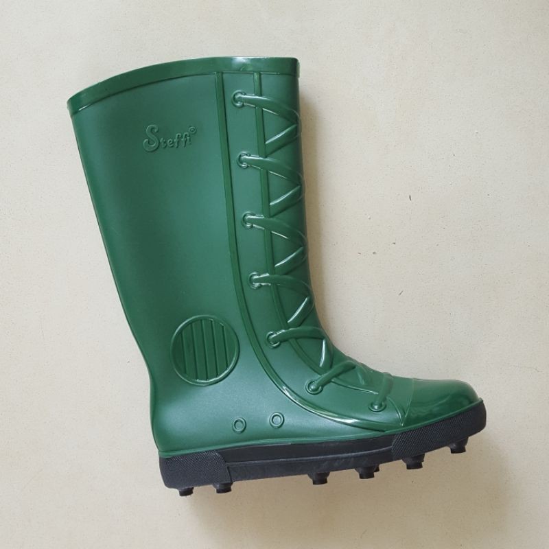 SNEAKER 26&27(41-44) | Steffi Boots SEPATU BOOT PROYEK PVC kebun tinggi lentur dewasa pool pole duri-Hijau