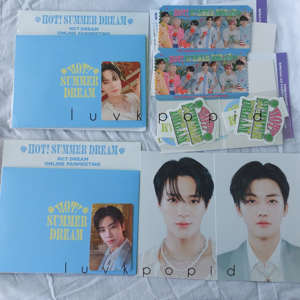 AR TICKET NCT DREAM FANMEETING HOT SUMMER JENO JAEMIN Unsealed Fullset Postcard Tiket
