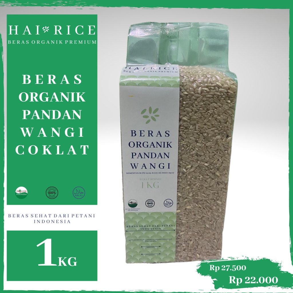 

Best Seller - Beras Organik Pandan Wangi Coklat 1 Kg