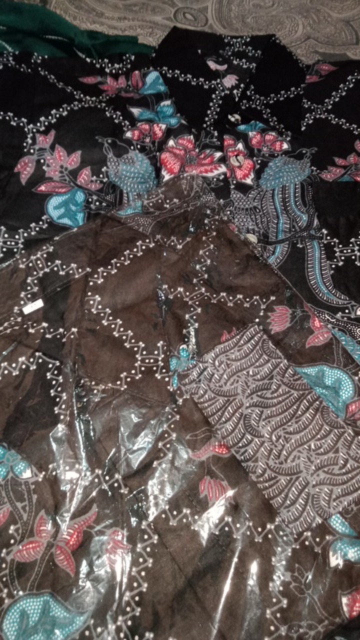 Batik Couple Keluarga Sania Ruffle Ori Ndoro Jowi Dnt Motif Jaring