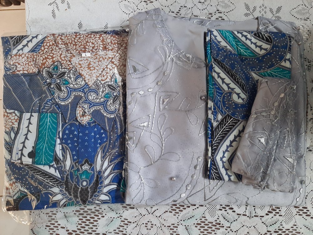 Batik Couple Kebaya Set Monica2 Series Tunangan Lamaran Wisuda Kondangan Kekinian 2021