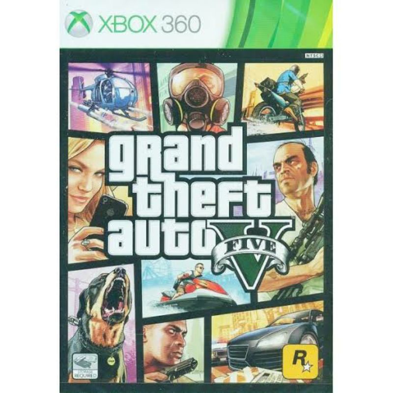 kaset DVD GTA V xbox 360 original