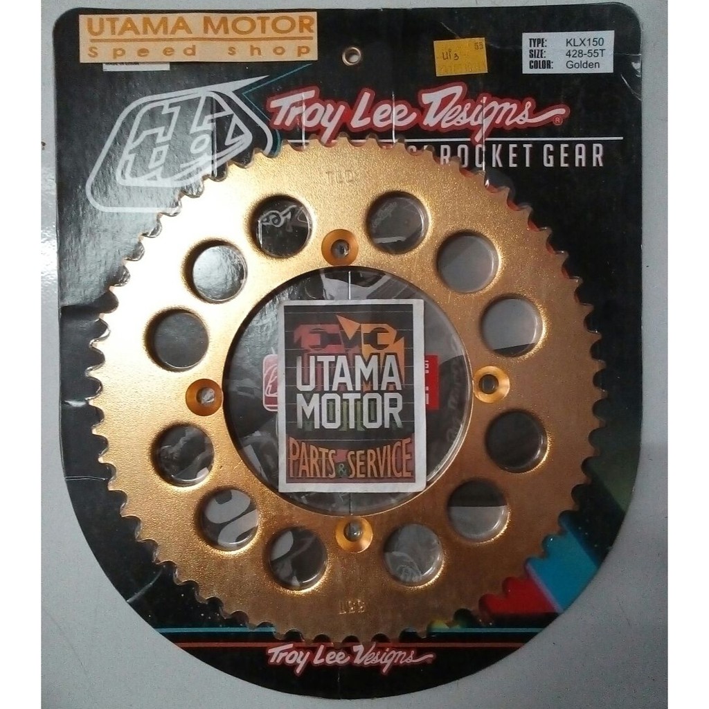 GEAR BELAKANG TLD KLX150 428 - 56T GOLD