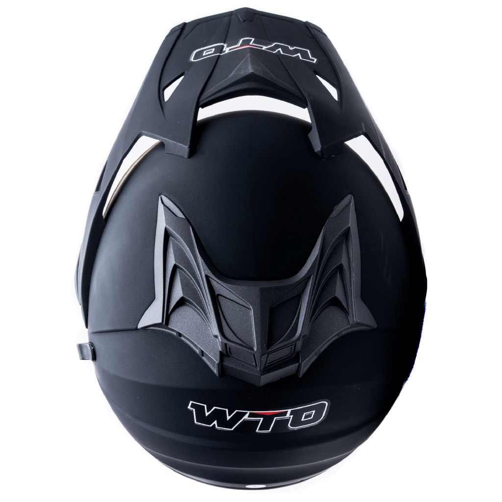 [Helm Dewasa] WTO Helmet Pro-Sight Cross - Polos - Hitam Doff