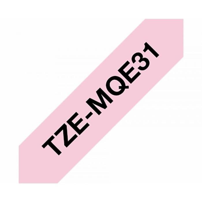 

BROTHER LABEL TAPE TZE-MQE31 12MM X 4M BLACK ON PASTEL PINK CATRIDGE
