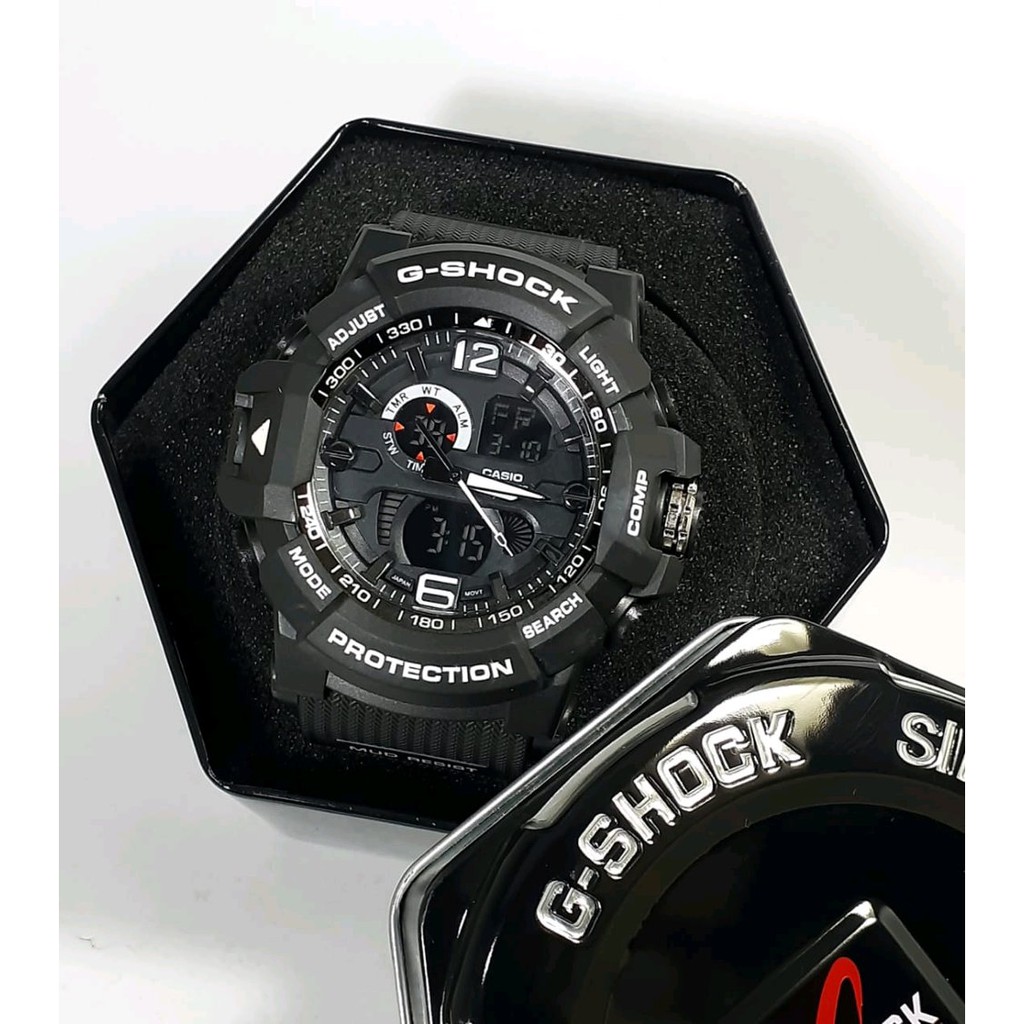 Jual Jam tangan sport G SHOCK G Shock GA201 black white Diskon