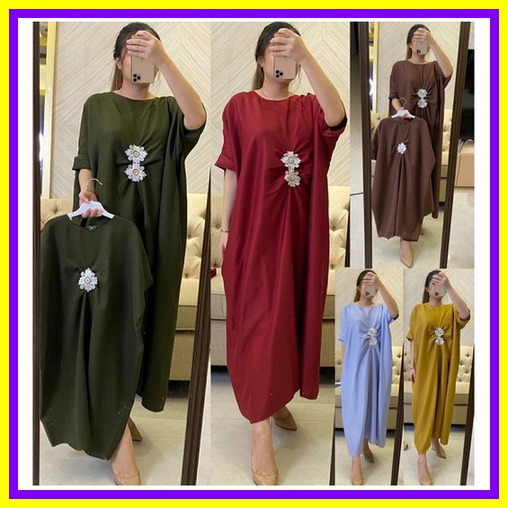 Gamis Kaftan 2022 Pakaian Bsju Pesta Terbaru Muslimah Murah Termurah Mewah Cantik Modern Muslim Fash
