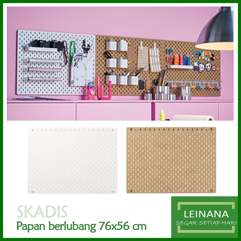 

Papan dinding berlubang KAYU PEGBOARD / Papan organizer wall 76x56 cm