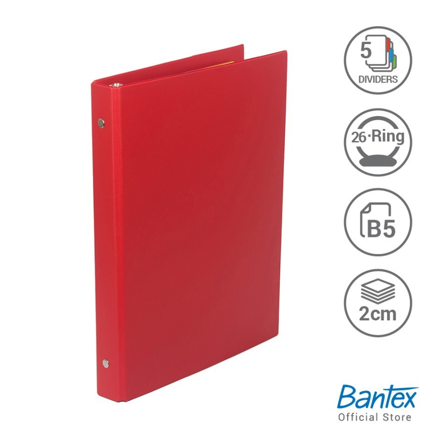 

BUKU BINDER NOTE B5 BANTEX 1326 WARNA MERAH / RED