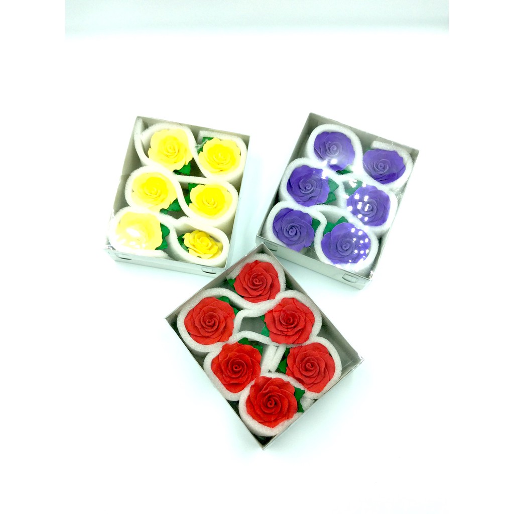 

GUMPASTE BUNGA MAWAR ISI 6 - HIASAN KUE / ICING / HIASAN CAKE / HIASAN TART
