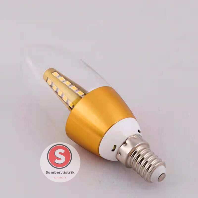 lampu candel led bohlam CANDEL SMD 5watt E14 dan E27 putih kuning