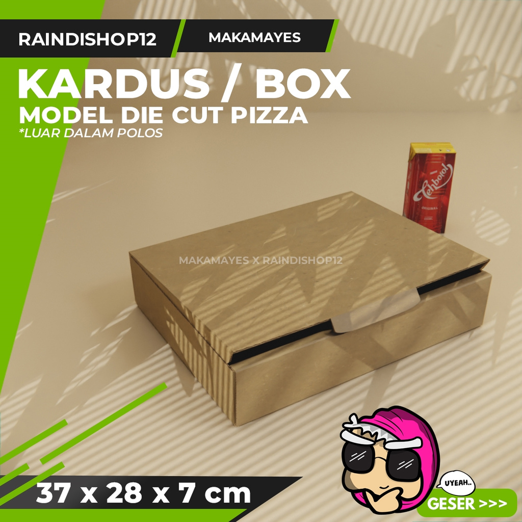 

(MIN 5 PCS) BOX 37 X 28 X 7 CM KARDUS DIE CUT PIZZA KEMASAN PACKAGING KADO