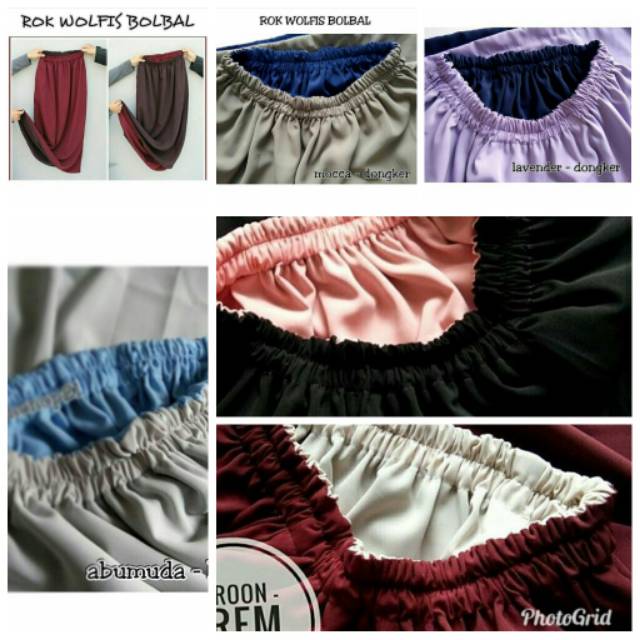 Rok wolfis bolak balik / rok bolbal / rok wolfis bolbal / rok bolbal murah non saku