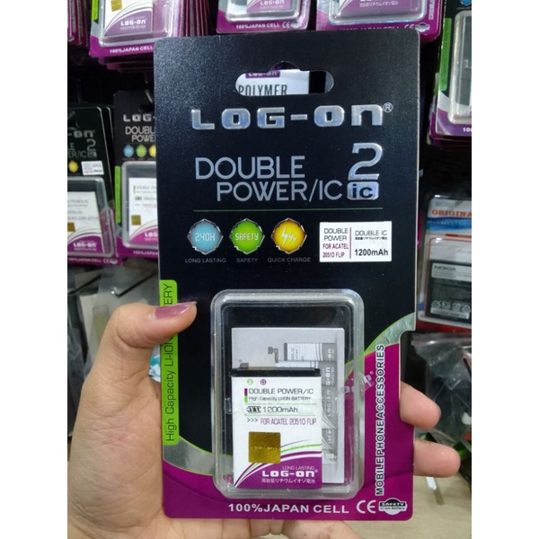 *BLESSING*Battery Logon LOG-ON Alcatel 20510 Flip double power
