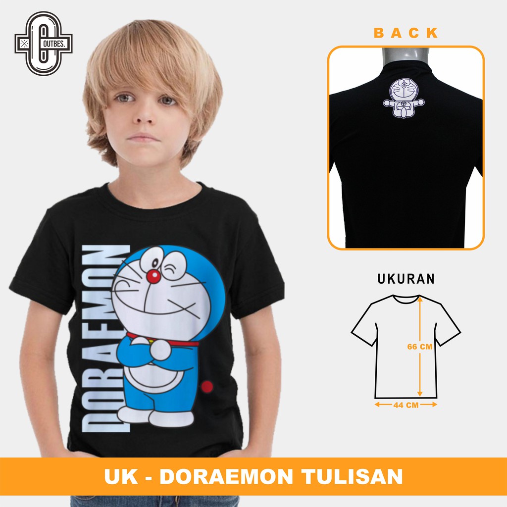 KAOS ANAK ANIME - [ STAND BY ME / NARUTO / LUFFY / TOKYO REVENGERS ] -- DORAEMON TULISAN