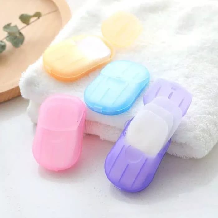 Sabun Cuci Tangan Praktis Dibawa 20 lembar - Sabun Kertas Travelling Paper Hand Soap Mini Washing