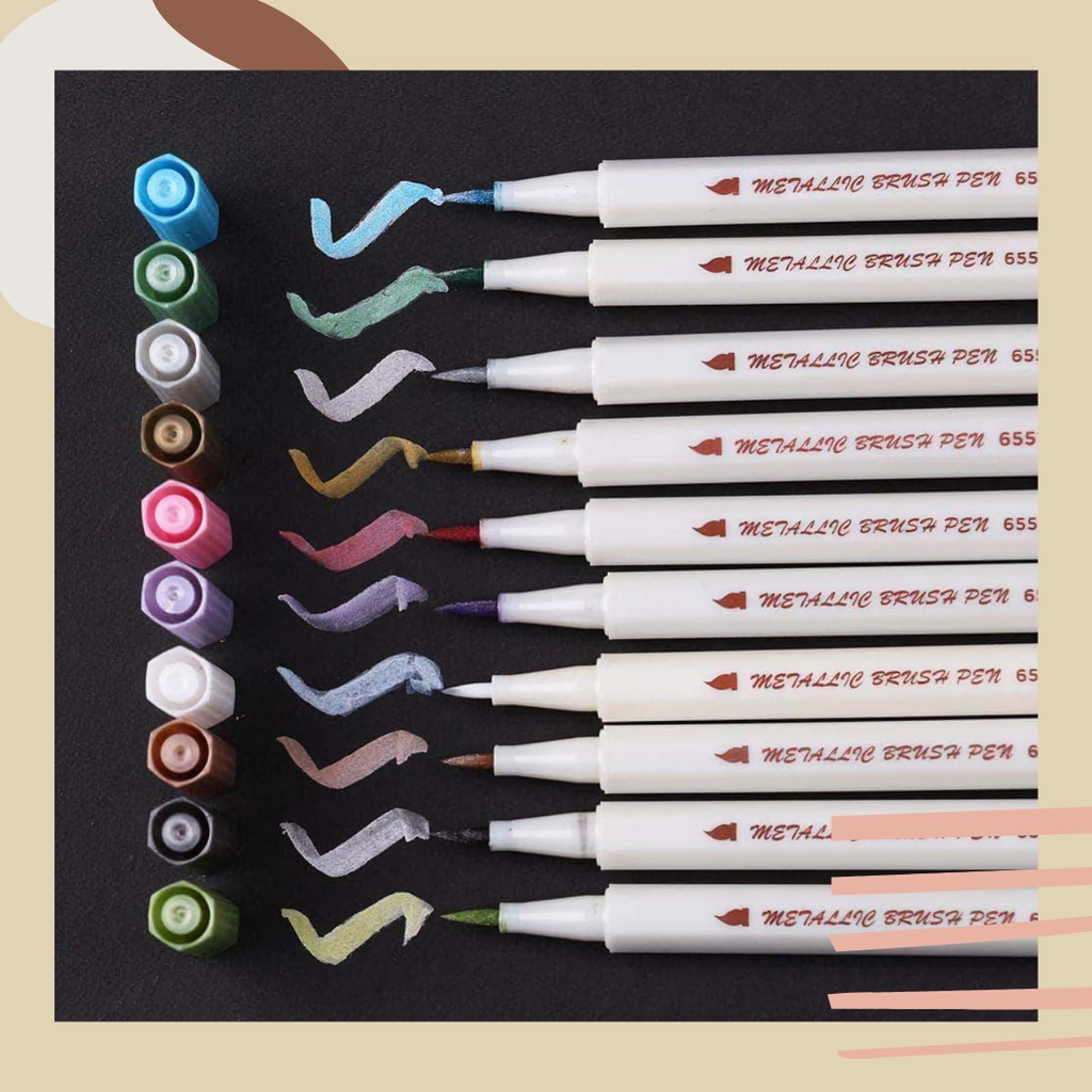 

Spidol Brush Pen Metallic Deco