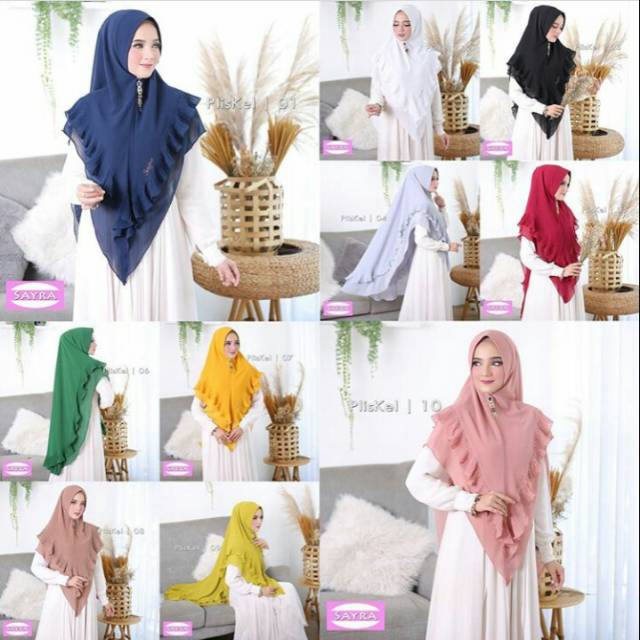 Kerudung hijab Khimar sayra syar'i