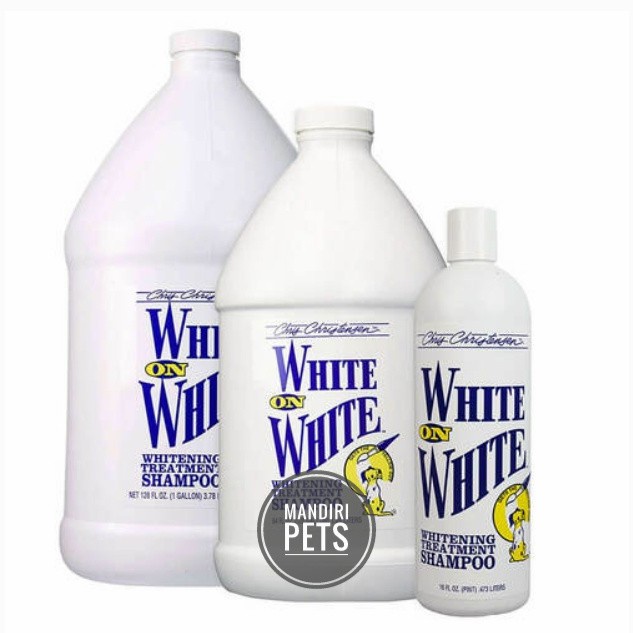 Shampoo Hewan - Chris Christensen White On White Shampoo 128 Oz - Shampoo Anjing