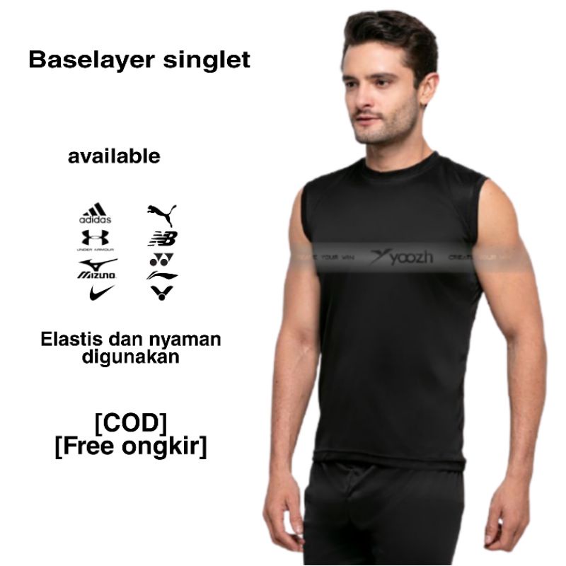 BASELAYER SINGLET KAOS SINGLET OLAHRAGA SINGLET BADMINTON VOLI MURAH