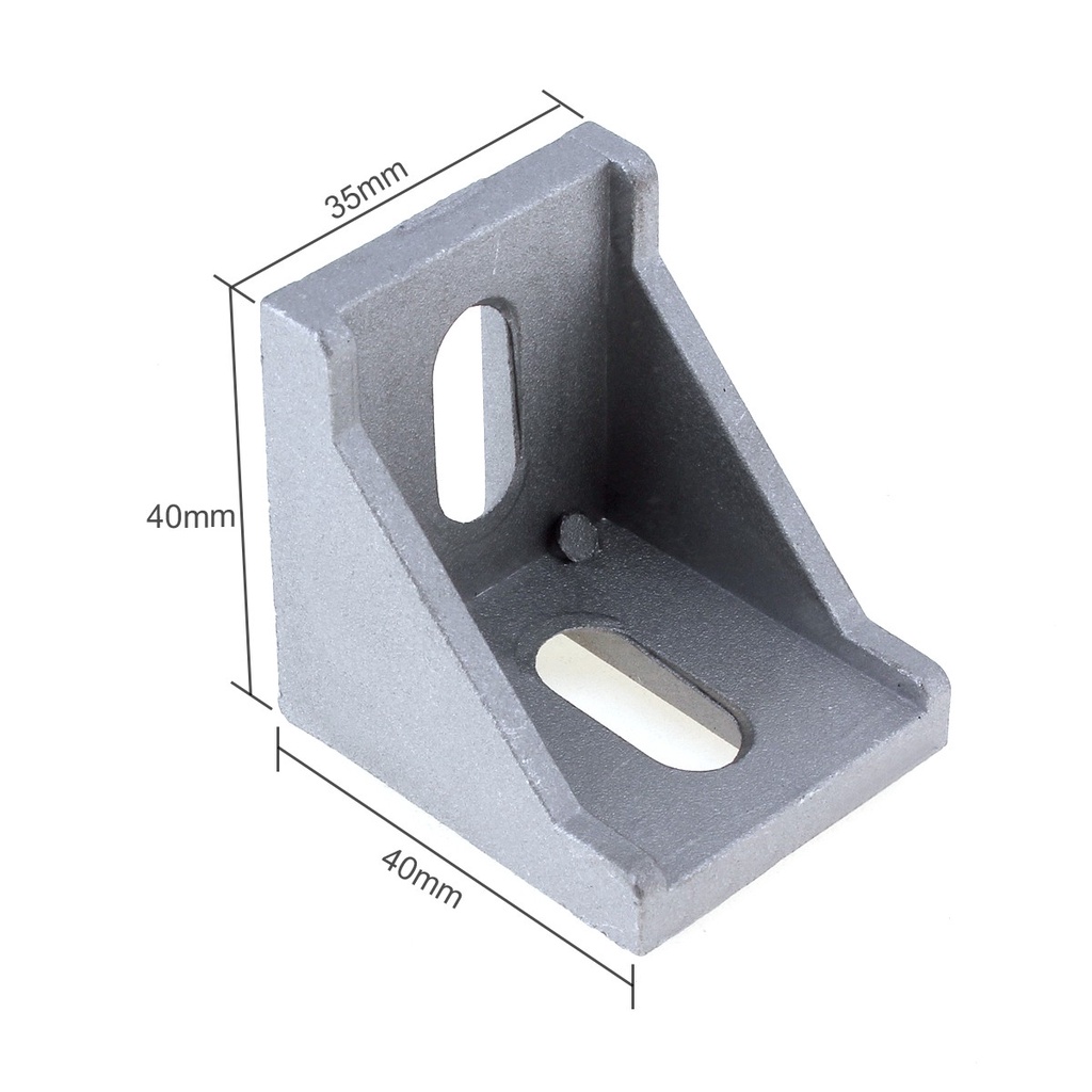 10pcs 4040 Aluminum Angle Code Nut Hole Connector Support T-slot Profile Frame Extrusion Bracket for The Flow Profile