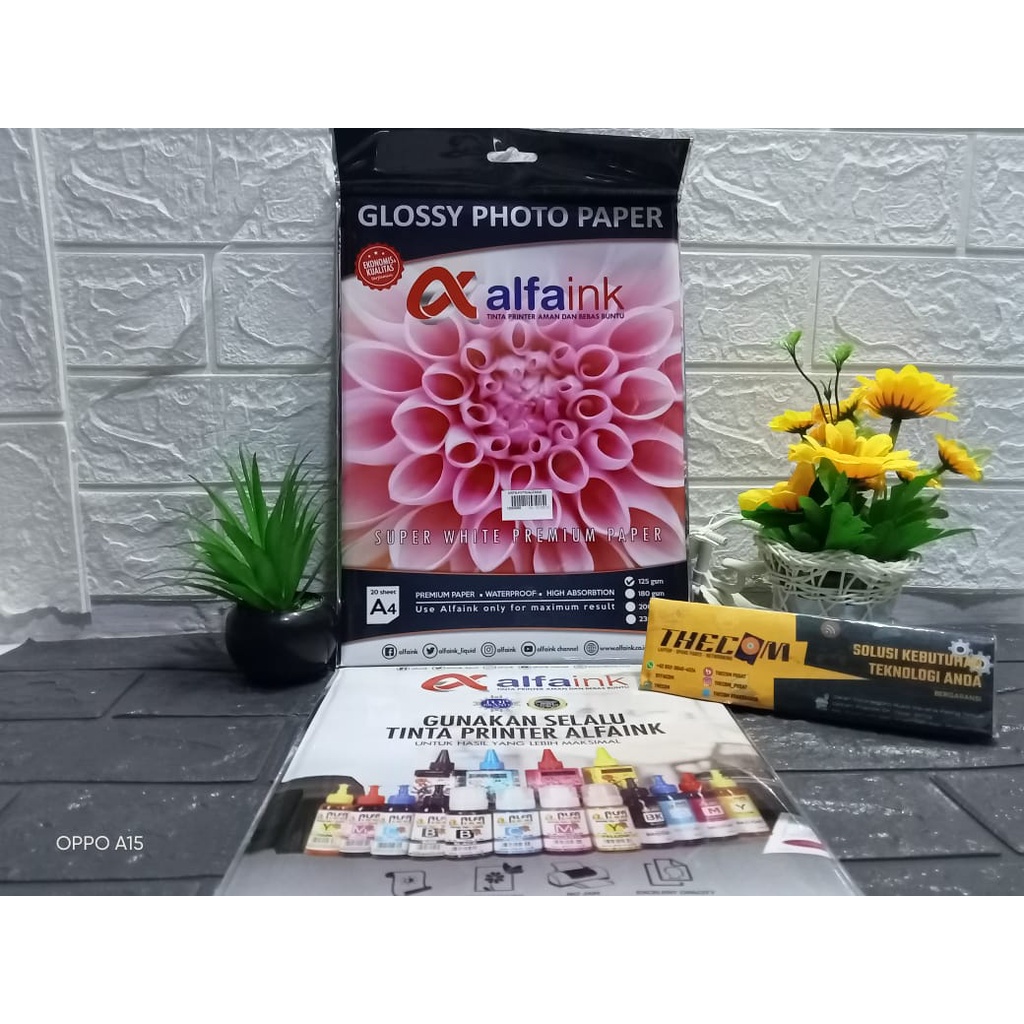 

Kertas Foto Glossy Photo Paper Alfaink Super White A4 125gsm